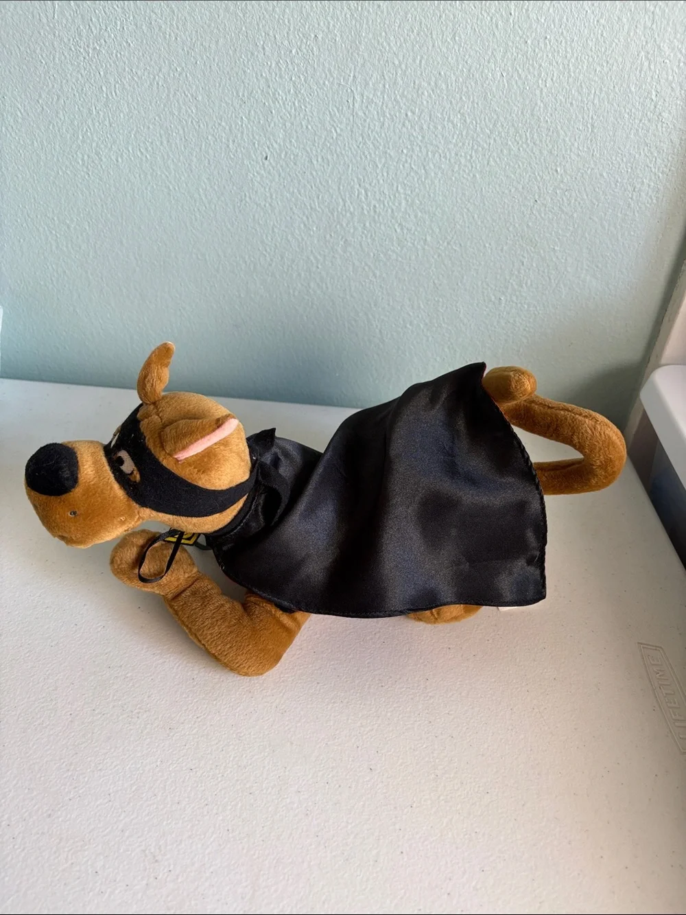 Talking Scoobie Doo Plush Dog with Black Cape and Mask